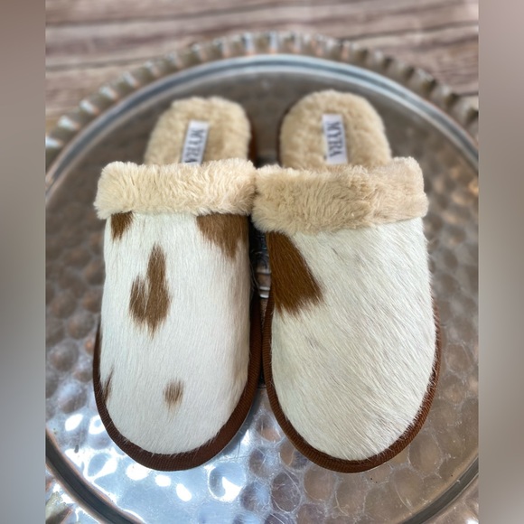 myra Shoes - NWT Myra The Honey Cowhide Slippers size 6